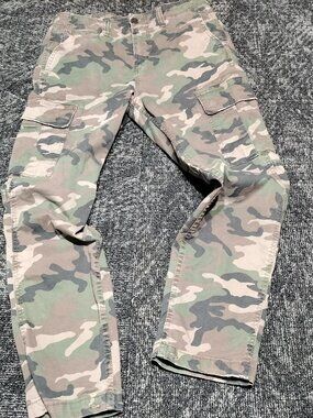 American Eagle Cargo Pants Mens Size 30 Camo Straight Leg Utility Outdoor Casual